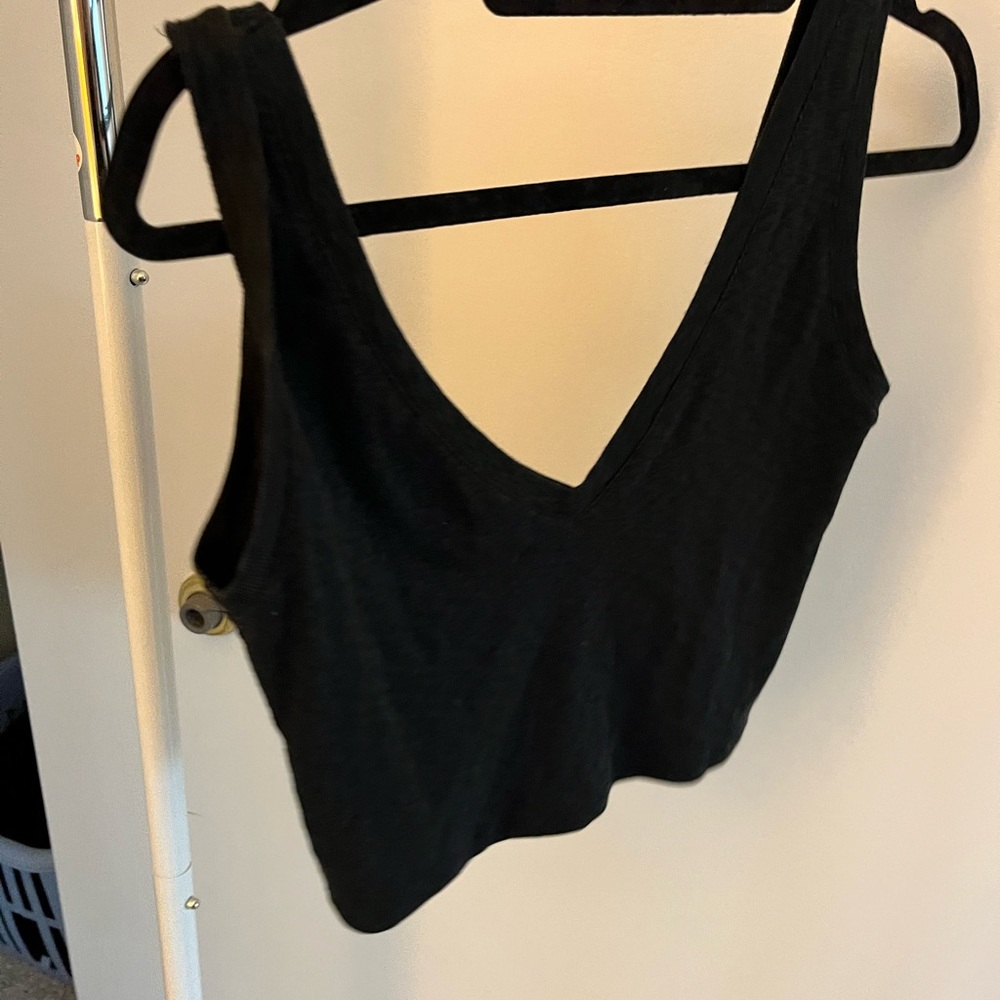 Madewell crop deep v top